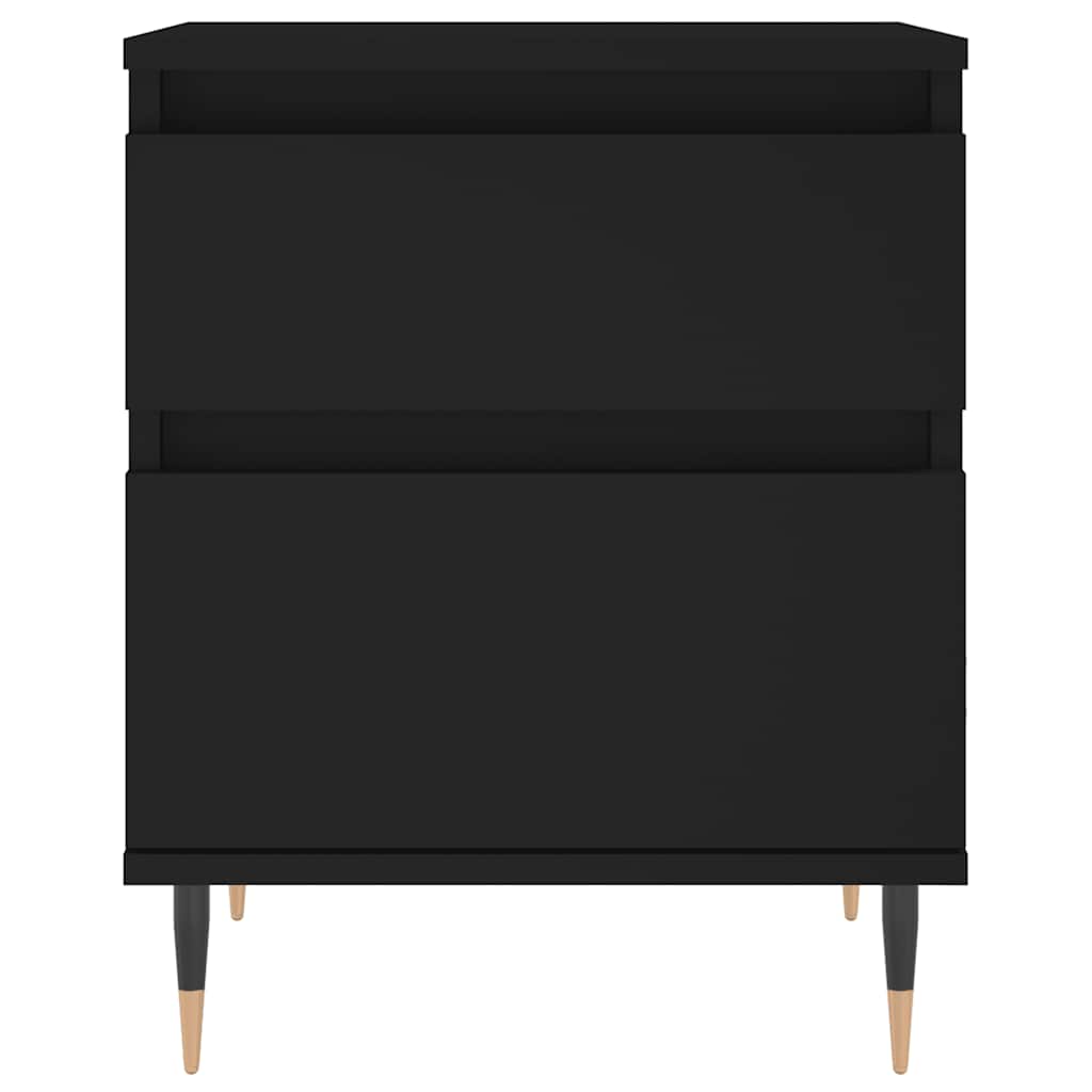 Bedside Cabinets 2 pcs Black 40x35x50 cm Engineered Wood