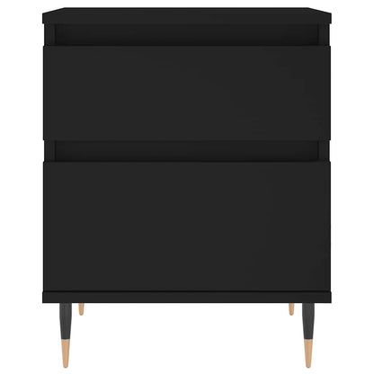 Bedside Cabinets 2 pcs Black 40x35x50 cm Engineered Wood