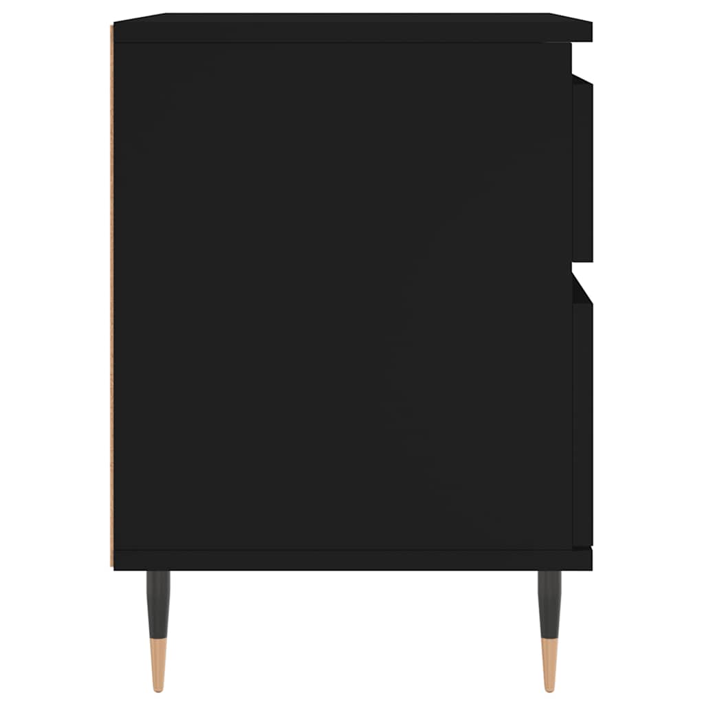 Bedside Cabinets 2 pcs Black 40x35x50 cm Engineered Wood