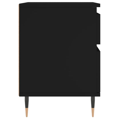 Bedside Cabinets 2 pcs Black 40x35x50 cm Engineered Wood