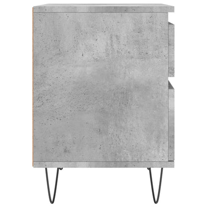 Bedside Cabinet Concrete Grey 40x35x50 cm Engineered Wood