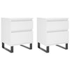 Bedside Cabinets 2 pcs White 40x35x50 cm Engineered Wood