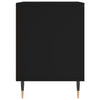 Bedside Cabinet Black 40x35x50 cm Engineered Wood