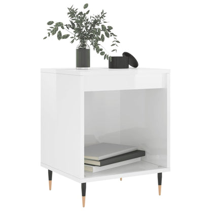 Bedside Cabinet | High gloss white | Engineered wood, Metal | Medium