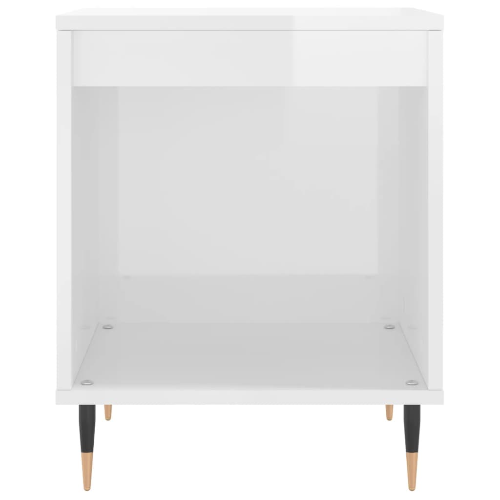 Bedside Cabinet | High gloss white | Engineered wood, Metal | Medium