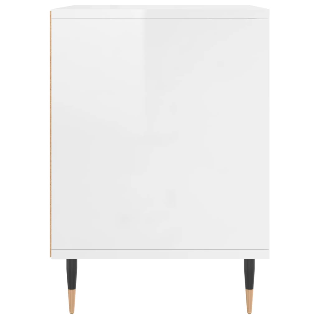 Bedside Cabinet | High gloss white | Engineered wood, Metal | Medium