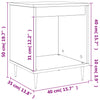 Bedside Cabinet Concrete Grey 40x35x50 cm Engineered Wood