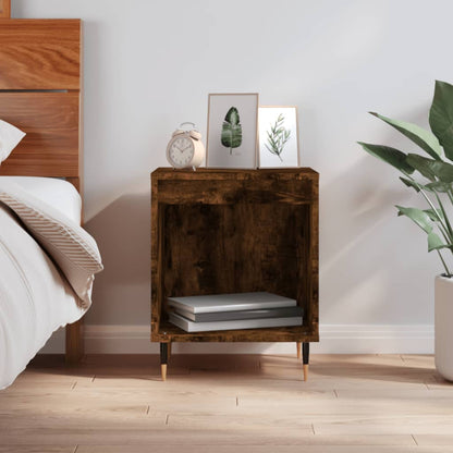 Bedside Cabinet | Smoked Oak | Engineered Wood | Compact