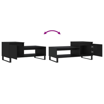 Coffee Table Black 100x50x45 cm Engineered Wood