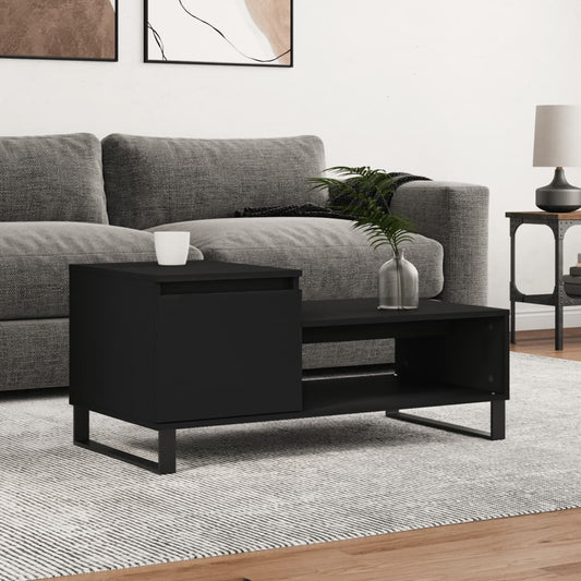 Coffee Table Black 100x50x45 cm Engineered Wood