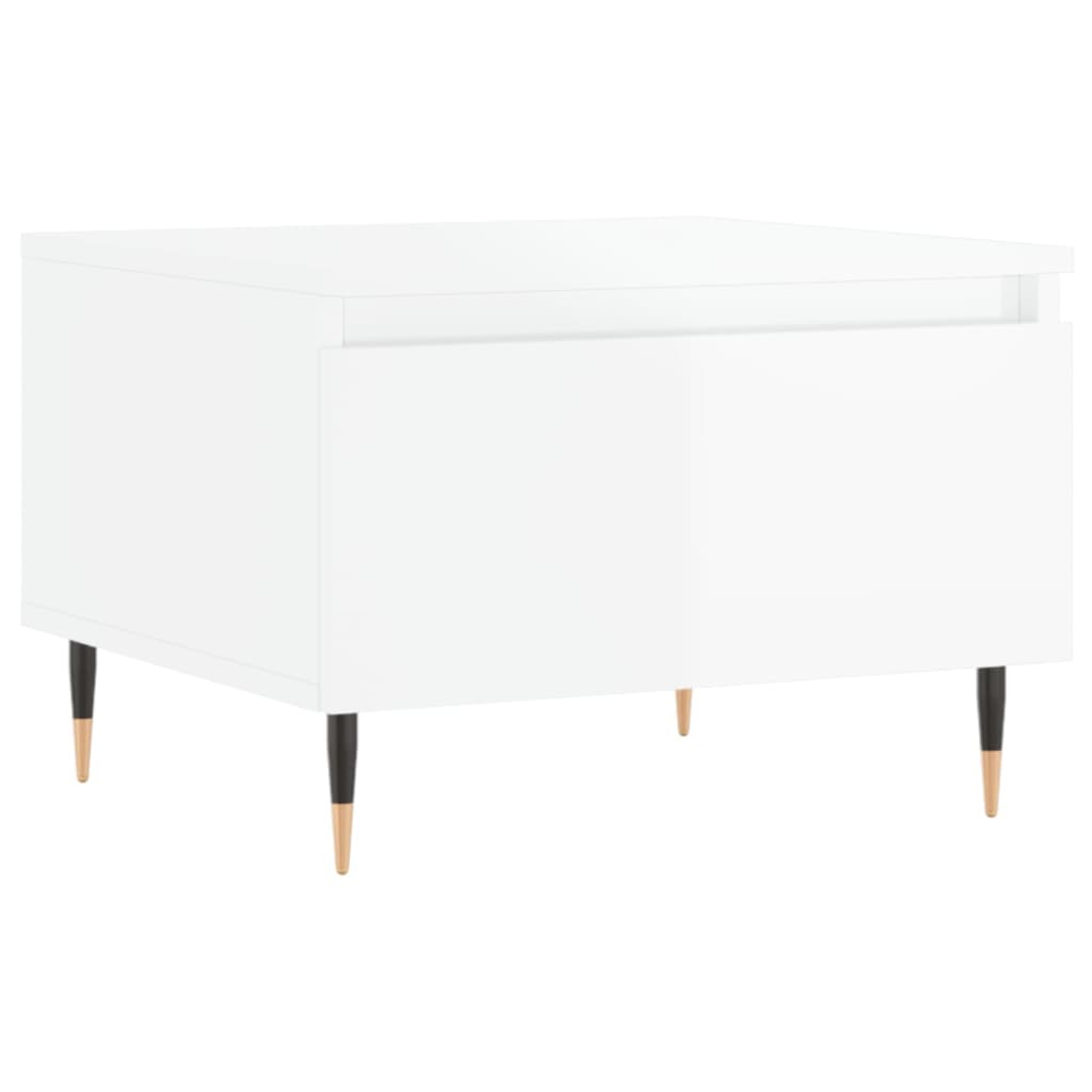 Coffee Tables 2 pcs High Gloss White 50x46x35 cm Engineered Wood