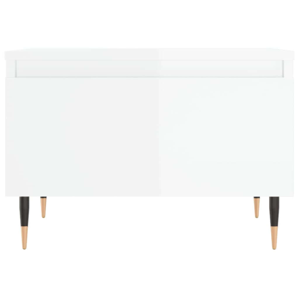 Coffee Tables 2 pcs High Gloss White 50x46x35 cm Engineered Wood