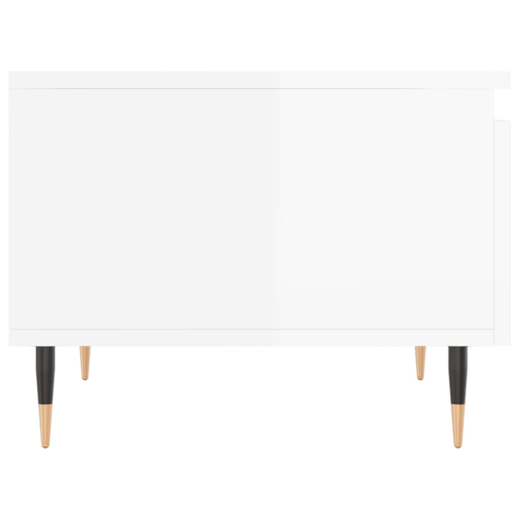 Coffee Tables 2 pcs High Gloss White 50x46x35 cm Engineered Wood