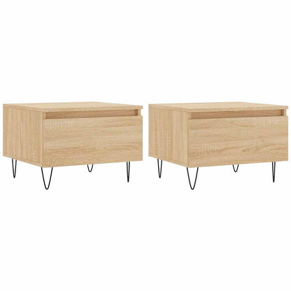 Coffee Tables 2 pcs Sonoma Oak 50x46x35 cm Engineered Wood