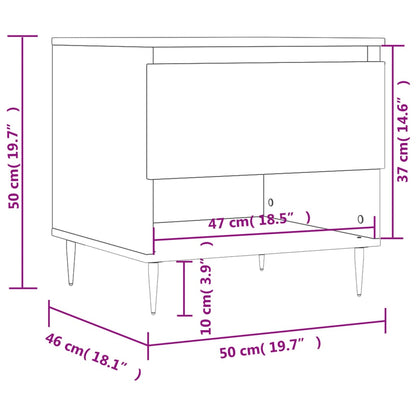 Coffee Table White 50x46x50 cm Engineered Wood