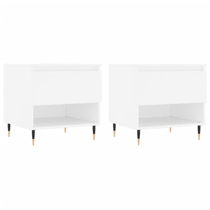 Coffee Tables 2 pcs White 50x46x50 cm Engineered Wood