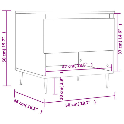 Coffee Table Concrete Grey 50x46x50 cm Engineered Wood