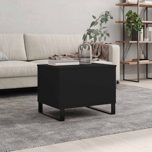 Coffee Table Black 60x44.5x45 cm Engineered Wood