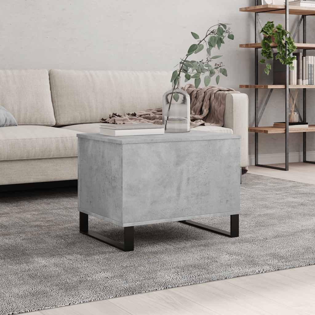 Coffee Table Concrete Grey 60x44.5x45 cm Engineered Wood