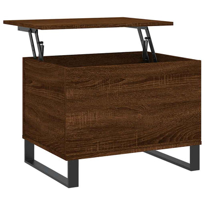 Coffee Table Brown Oak 60x44.5x45 cm Engineered Wood