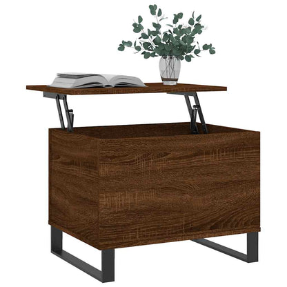 Coffee Table Brown Oak 60x44.5x45 cm Engineered Wood