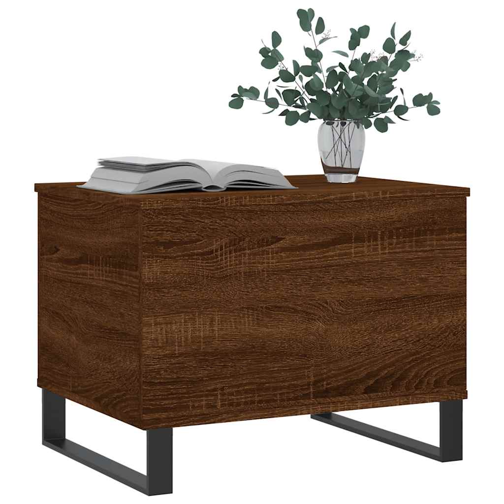 Coffee Table Brown Oak 60x44.5x45 cm Engineered Wood