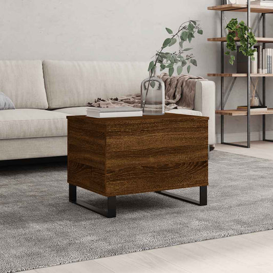 Coffee Table Brown Oak 60x44.5x45 cm Engineered Wood