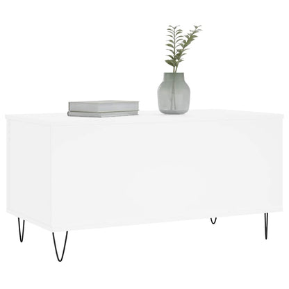 Coffee Table White 90x44.5x45 cm Engineered Wood