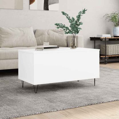 Coffee Table White 90x44.5x45 cm Engineered Wood