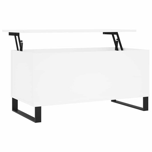 Coffee Table White 90x44.5x45 cm Engineered Wood