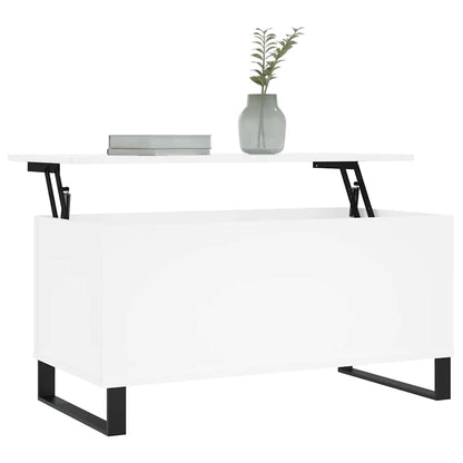 Coffee Table White 90x44.5x45 cm Engineered Wood