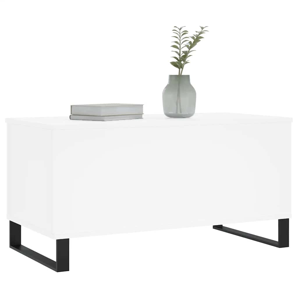 Coffee Table White 90x44.5x45 cm Engineered Wood
