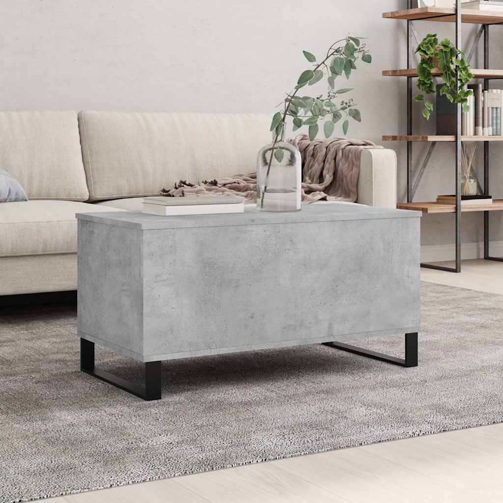 Coffee Table Concrete Grey 90x44.5x45 cm Engineered Wood