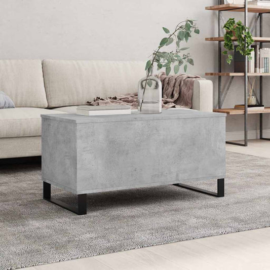 Coffee Table | Concrete Grey | Engineered Wood, Metal | 90x45x44.5 cm