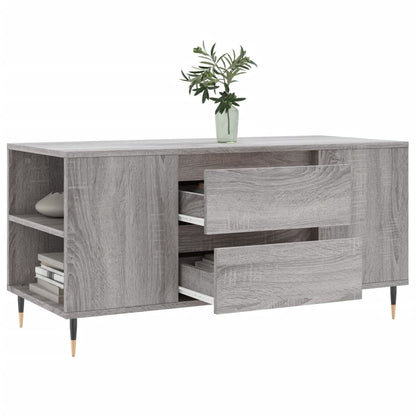 Coffee Table Grey Sonoma 102x44.5x50 cm Engineered Wood