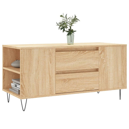 Coffee Table Sonoma Oak 102x44.5x50 cm Engineered Wood