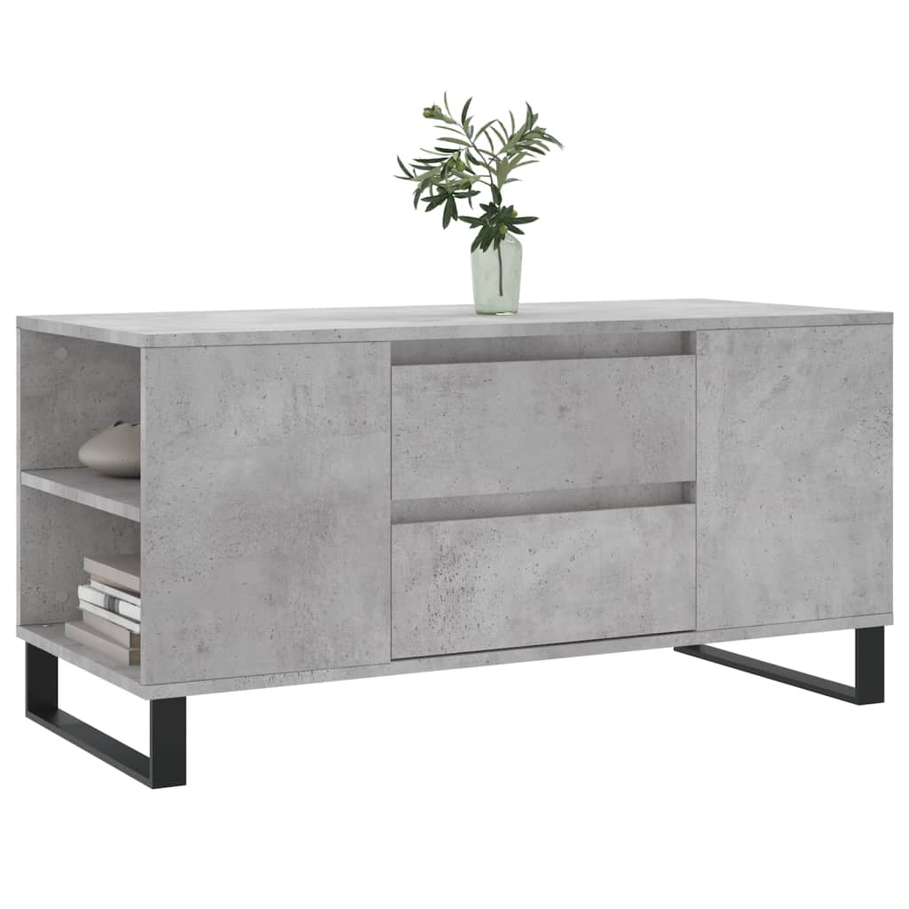 Coffee Table Concrete Grey 102x44.5x50 cm Engineered Wood