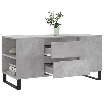 Coffee Table Concrete Grey 102x44.5x50 cm Engineered Wood