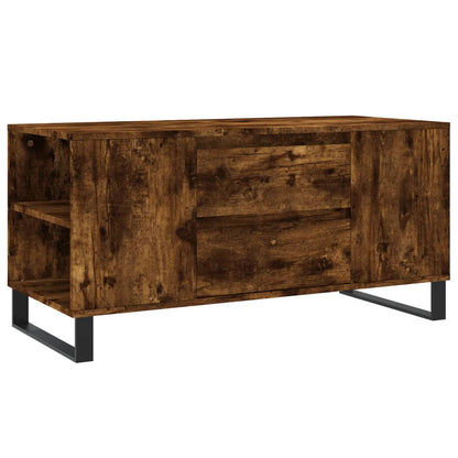 Coffee Table Smoked Oak 102x44.5x50 cm Engineered Wood