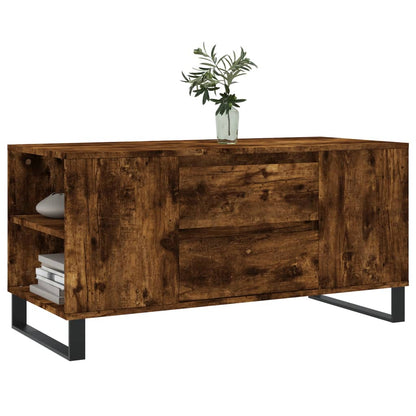 Coffee Table Smoked Oak 102x44.5x50 cm Engineered Wood