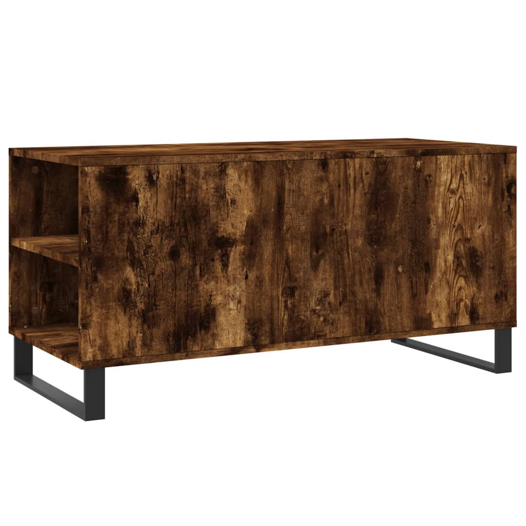 Coffee Table Smoked Oak 102x44.5x50 cm Engineered Wood