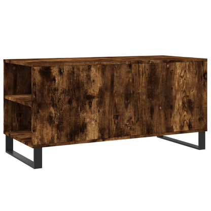 Coffee Table Smoked Oak 102x44.5x50 cm Engineered Wood
