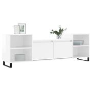 TV Cabinet High Gloss White 160x35x55 cm Engineered Wood