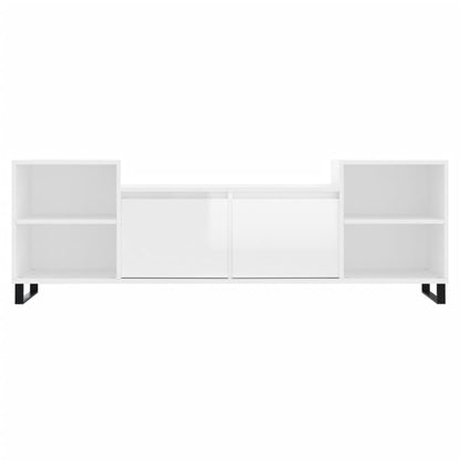 TV Cabinet High Gloss White 160x35x55 cm Engineered Wood