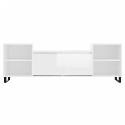 TV Cabinet High Gloss White 160x35x55 cm Engineered Wood