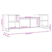 TV Cabinet High Gloss White 160x35x55 cm Engineered Wood