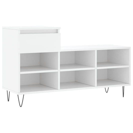 Shoe Cabinet White 102x36x60 cm Engineered Wood