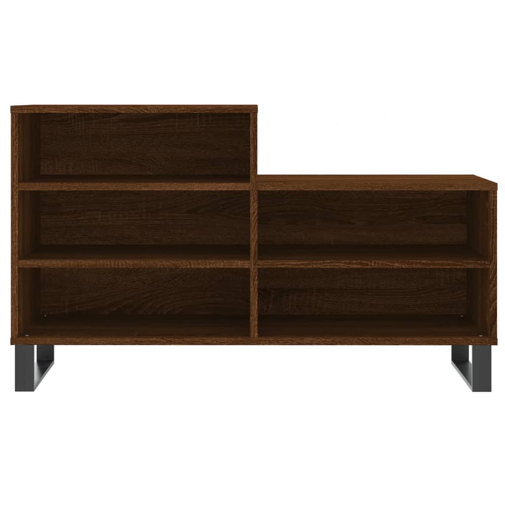 Shoe Cabinet Brown Oak 102x36x60 cm Engineered Wood