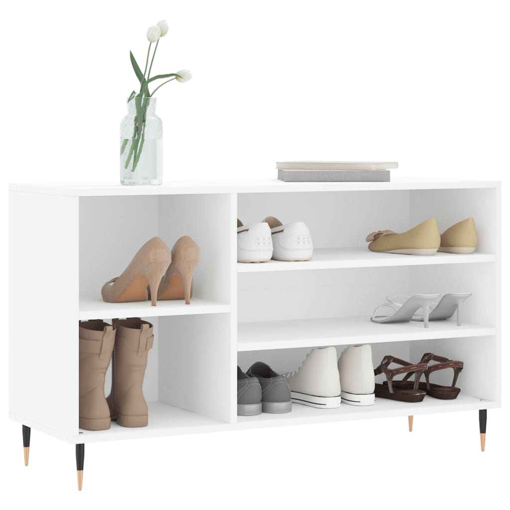 Shoe Cabinet White 102x36x60 cm Engineered Wood
