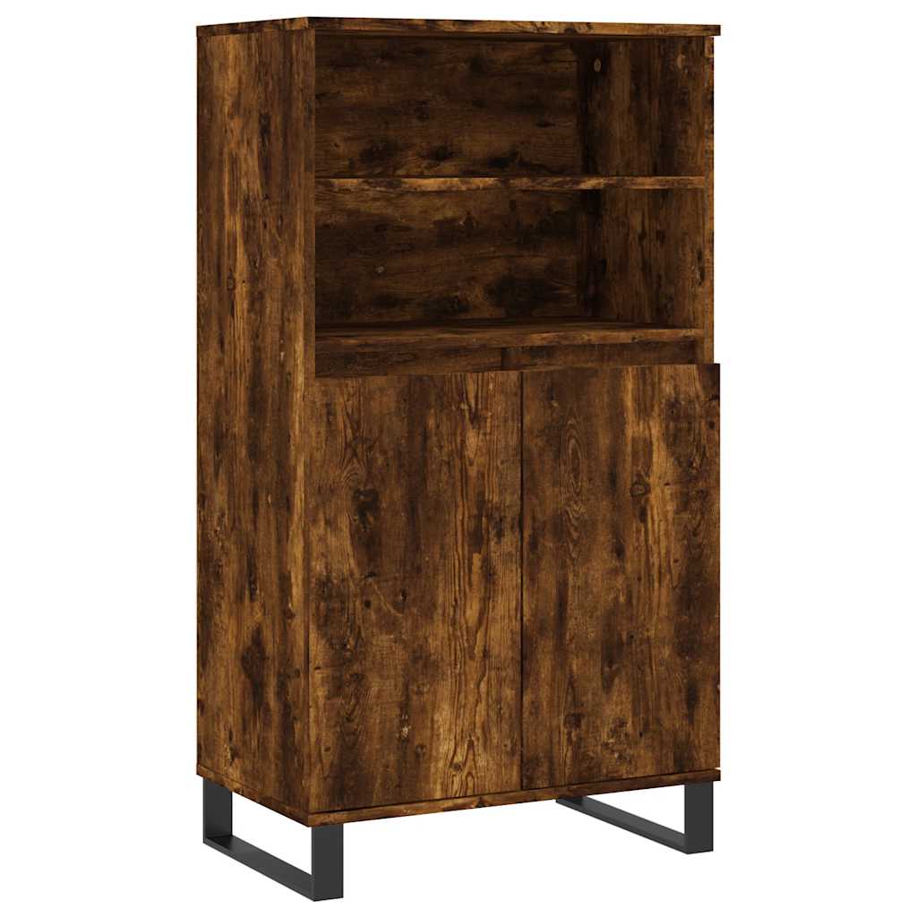Highboard Smoked Oak 60x36x110 cm Engineered Wood